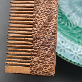 Indian neem wood comb