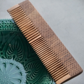 Indian neem wood comb Flower of life