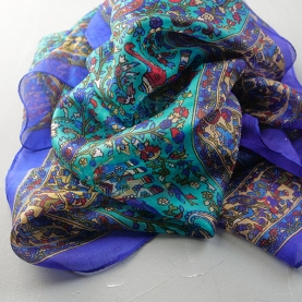 Foulard indien en soie carré