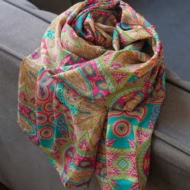 Indian printed scarf Flowers