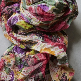 Indian printed cotton stole colorful