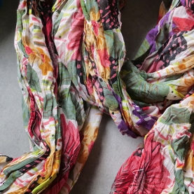 Indian printed cotton scarf