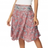 Indian printed short skirt Flowers pink