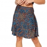 Indian printed short skirt Flowers navy blue