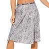 Indian printed short skirt Flowers white