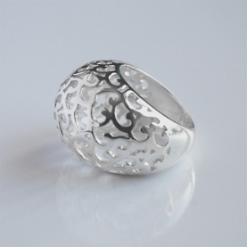 Indian silver ring Bee T57