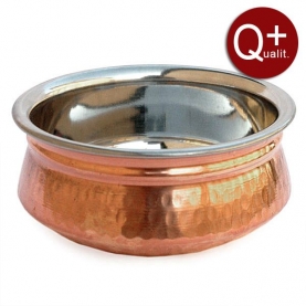 Haandi plat indien inox et cuivre